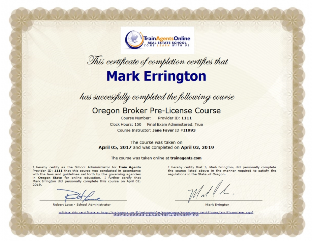 TrainagentsBrokerLicCourseCertificateSigned